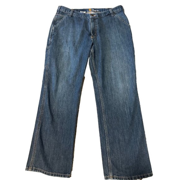 Carhartt 38x30 Relaxed Fit Straight Leg Carpenter Painter Jeans Medium Wash NWOT